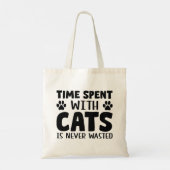Zeit, die mit Katzen verbraucht wird, wird nie ver Tragetasche (Rückseite)