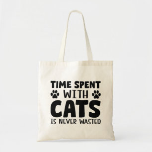 Zeit, die mit Katzen verbraucht wird, wird nie ver Tragetasche