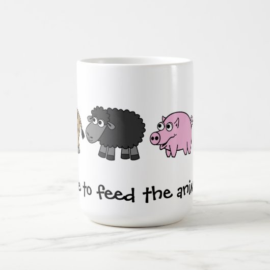 Zeit, die Tiere füttern! Virtuelle Bauer Kaffeetasse (Mittel)
