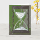 Zeit durch das Stundenglas Karte (Gelbe Blume)