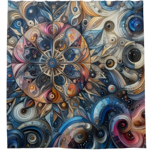 Zeit Duschvorhang (Vorderseite)