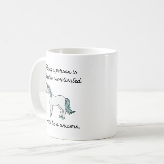 Zeit, ein Einhorn zu sein Kaffeetasse (Vorderseite Links)