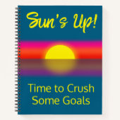 Zeit, einige Ziele zu durchbrechen | Sunrise Notizblock (Vorderseite)