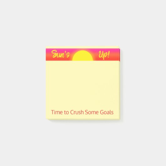 Zeit, einige Ziele zu durchbrechen | Sunrise Post-it Klebezettel (Vorderseite)