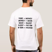 ZEIT entspricht HIMMEL T-Shirt (Rückseite)