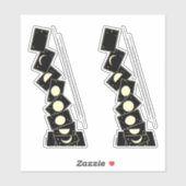 Zeit fällt durch ein Loch Aufkleber (Blatt)