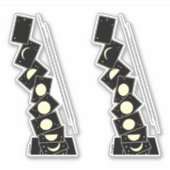 Zeit fällt durch ein Loch Aufkleber (Vorderseite)