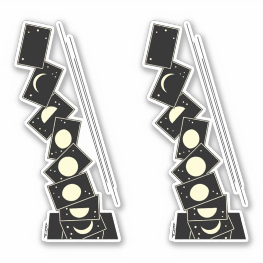 Zeit fällt durch ein Loch Aufkleber (Vorderseite)