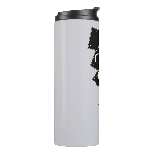 Zeit fällt durch ein Loch Thermosbecher (Nach links gedreht)