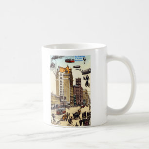 Zeit-Fensterladen Kaffeetasse