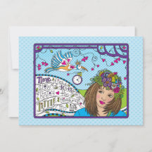 Zeit Fliegen_Flat Karte 7" x 5"