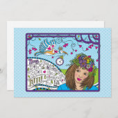 Zeit Fliegen_Flat Karte 7" x 5" (Vorne/Hinten)