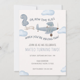 ZEIT FLIEGT BIRTHDAY EINLADUNG