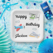 Zeit fliegt Flugzeug Hubschrauber Geburtstag jedes Pappteller (Party)