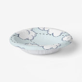 Zeit fliegt Flugzeug Wolken Geburtstag Pappteller (Gewinkelt)