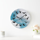 Zeit fliegt Minimalistische Uhr der Vogelmauer (Zuhause)