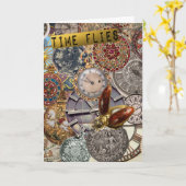 Zeit Fliegt Miss You Card Karte (Gelbe Blume)