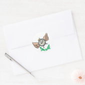 Zeit fliegt runder aufkleber (Umschlag)