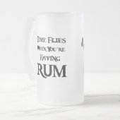 Zeit fliegt, wenn Sie RUM haben Mattglas Bierglas (Vorderseite Links)