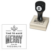 Zeit, frohe Weihnachten-Briefmarke zu machen Gummistempel (Stempel)