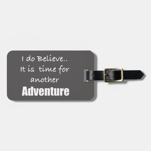 Zeit für Abenteuer Gepäckanhänger (Vorderseite horizontal)