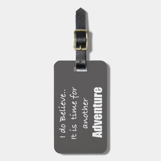 Zeit für Abenteuer Gepäckanhänger (Vorderseite vertikal)