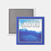 Zeit für Abenteuer Magnet (Vorderseite/Rückseite)