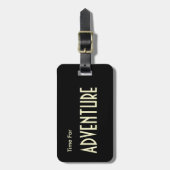 Zeit für Abenteuer Moderne personalisieren Gepäckanhänger (Vorderseite vertikal)