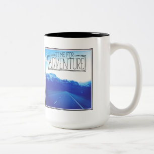 Zeit für Abenteuer Zweifarbige Tasse
