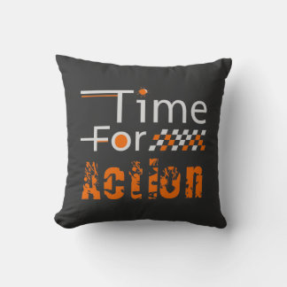 Zeit für Aktion Retro-Motorsport-Rennen Kissen