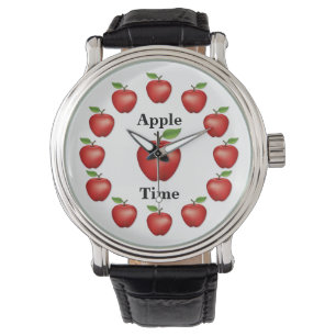 Zeit für Äpfel Wristwatch Armbanduhr