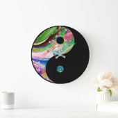 Zeit für Balance Yin Yang Große Wanduhr (Zuhause)