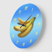 Zeit für Bananen Große Wanduhr (Winkel)