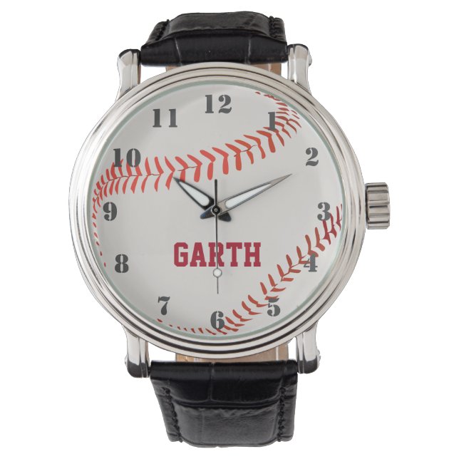 Zeit für Baseball Armbanduhr (Vorderseite)
