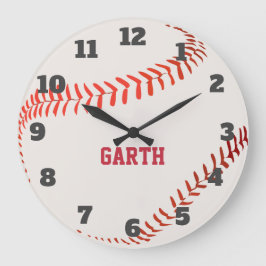 Zeit für Baseball Große Wanduhr