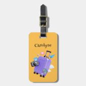 Zeit für benutzerdefinierten Text Gepäckanhänger (Vorderseite vertikal)