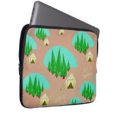 Zeit für Camping Retro-Stilmuster Laptopschutzhülle (Vorne Rechts)