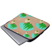 Zeit für Camping Retro-Stilmuster Laptopschutzhülle (Vorne Knopf)