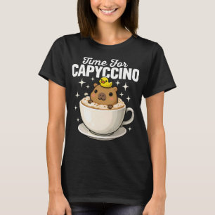 Zeit für Capyccino lustiger Capybara T-Shirt
