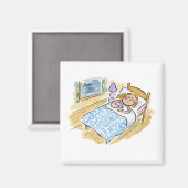 Zeit für das Bett Magnet (Vorderseite/Rückseite)