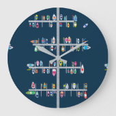 Zeit für das Booten Große Wanduhr (Vorderseite)