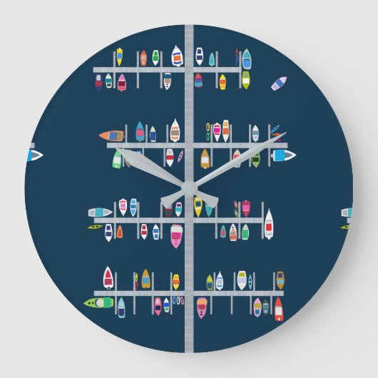 Zeit für das Booten Große Wanduhr (Vorderseite)