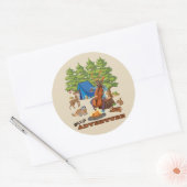 Zeit für das Camping der Elche Runder Aufkleber (Umschlag)