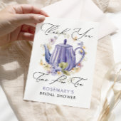 Zeit für das handgeschriebene Tee-Brautparty Dankeskarte