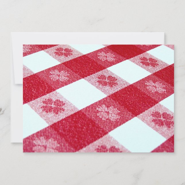 Zeit für das Red Checked Tablecloth! (Vorderseite)