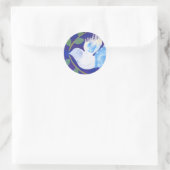 Zeit für den Friedensaufkleber Runder Aufkleber (Tasche)