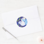 Zeit für den Friedensaufkleber Runder Aufkleber (Umschlag)