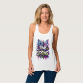 Zeit für den Frühling - Graffiti Spray Slash Tank Top (Vorderseite Vollansicht)