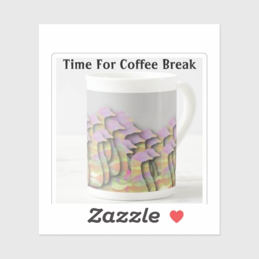 Zeit für den Kaffee Aufkleber (Blatt)