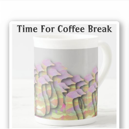 Zeit für den Kaffee Aufkleber (Vorderseite)